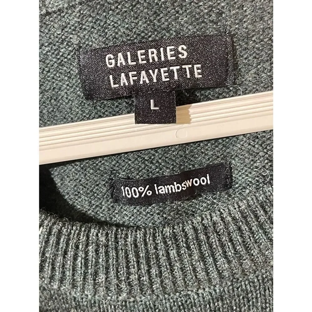 Galeries Lafayette Premium Men's Crewneck Sweater in Dark Teal
